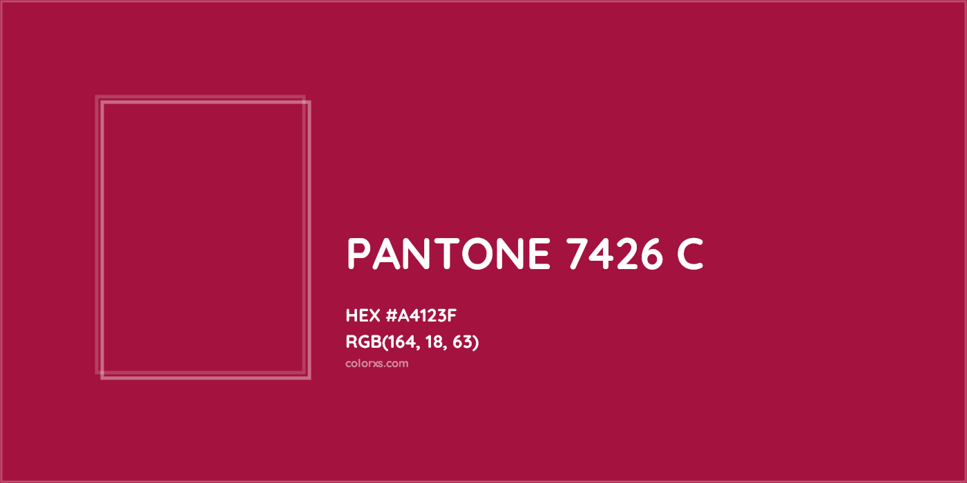 HEX #A4123F PANTONE 7426 C CMS Pantone PMS - Color Code