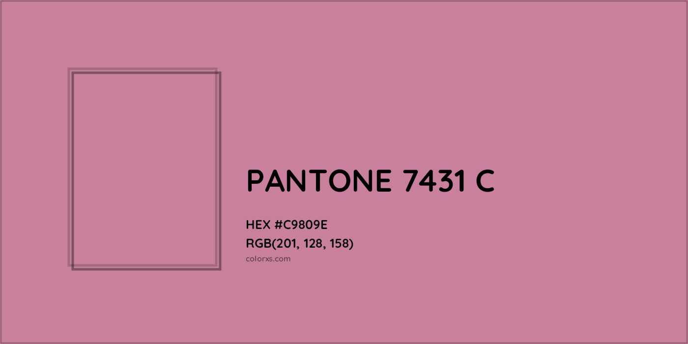HEX #C9809E PANTONE 7431 C CMS Pantone PMS - Color Code