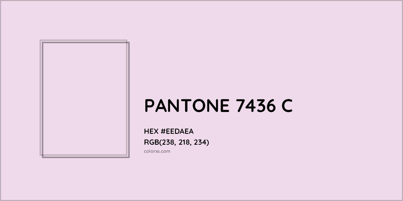 HEX #EEDAEA PANTONE 7436 C CMS Pantone PMS - Color Code