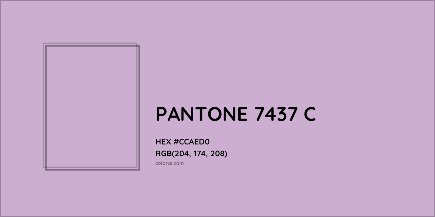 HEX #CCAED0 PANTONE 7437 C CMS Pantone PMS - Color Code