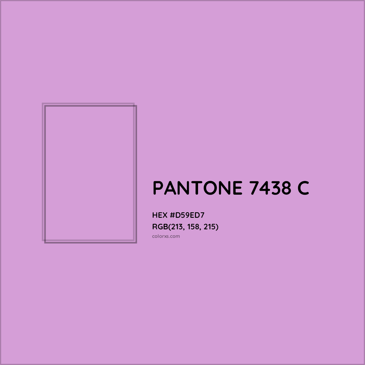 HEX #D59ED7 PANTONE 7438 C CMS Pantone PMS - Color Code