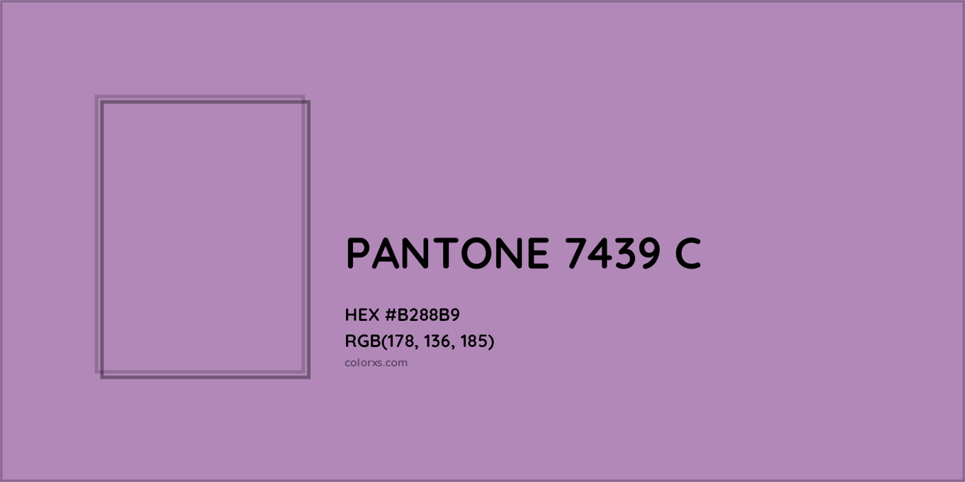 HEX #B288B9 PANTONE 7439 C CMS Pantone PMS - Color Code