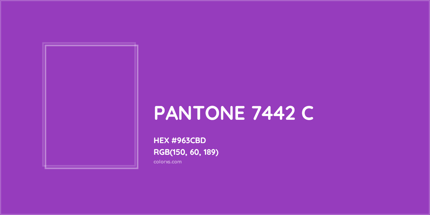 HEX #963CBD PANTONE 7442 C CMS Pantone PMS - Color Code