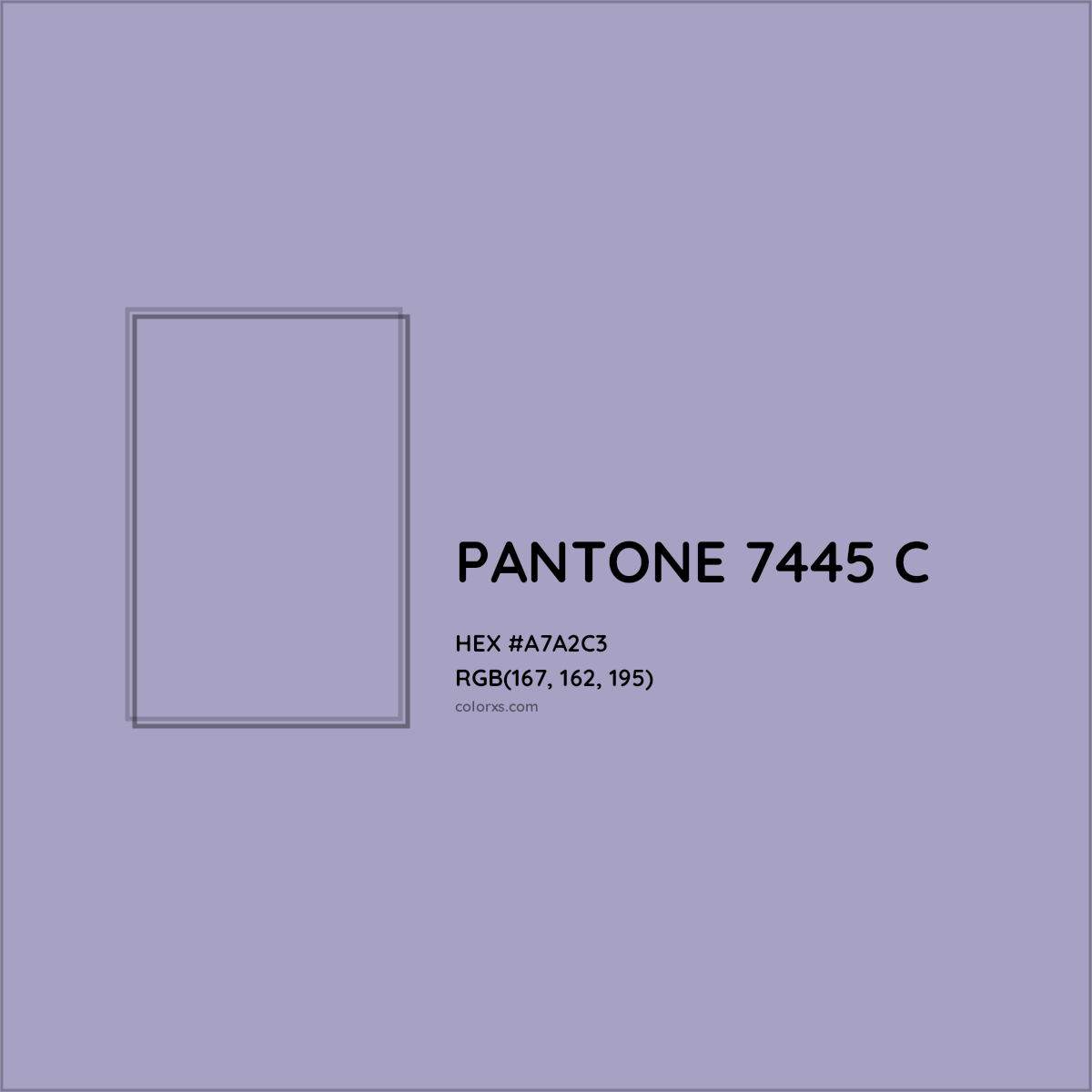HEX #A7A2C3 PANTONE 7445 C CMS Pantone PMS - Color Code