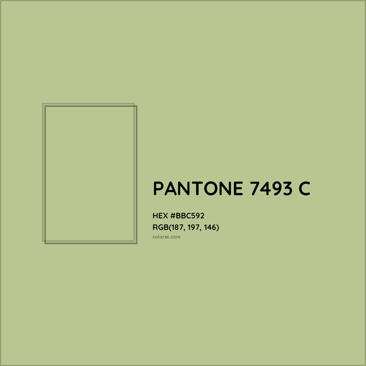 HEX #BBC592 PANTONE 7493 C CMS Pantone PMS - Color Code