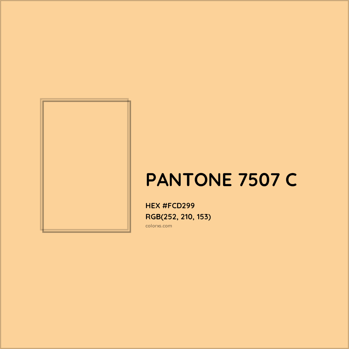 HEX #FCD299 PANTONE 7507 C CMS Pantone PMS - Color Code