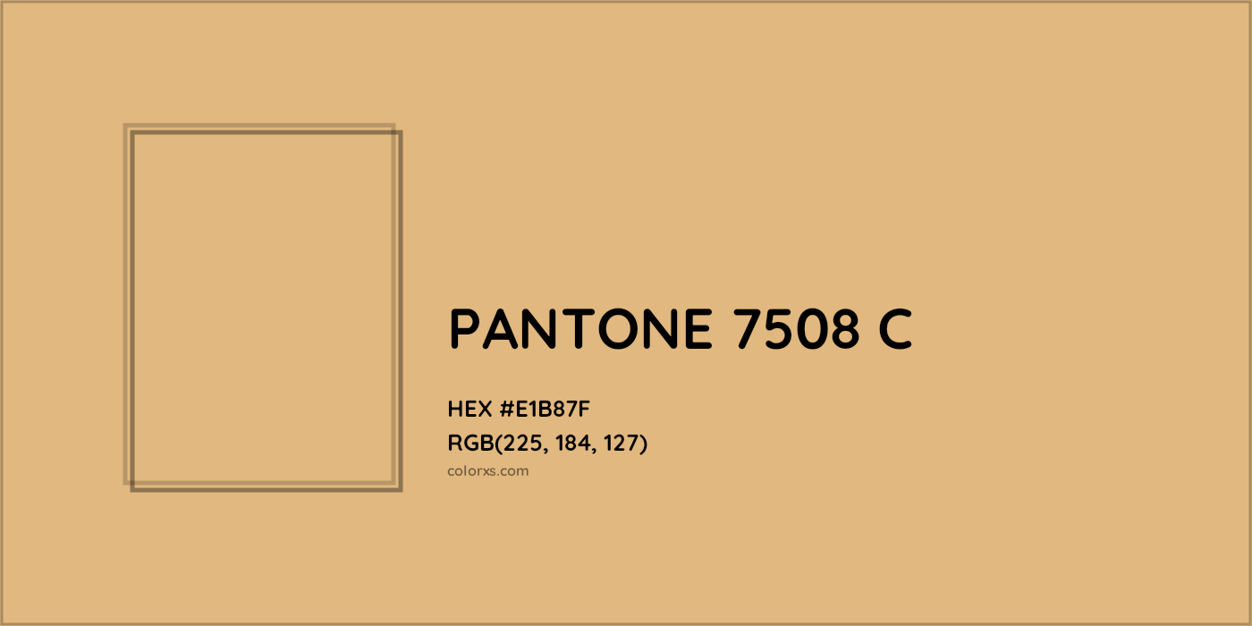 HEX #E1B87F PANTONE 7508 C CMS Pantone PMS - Color Code