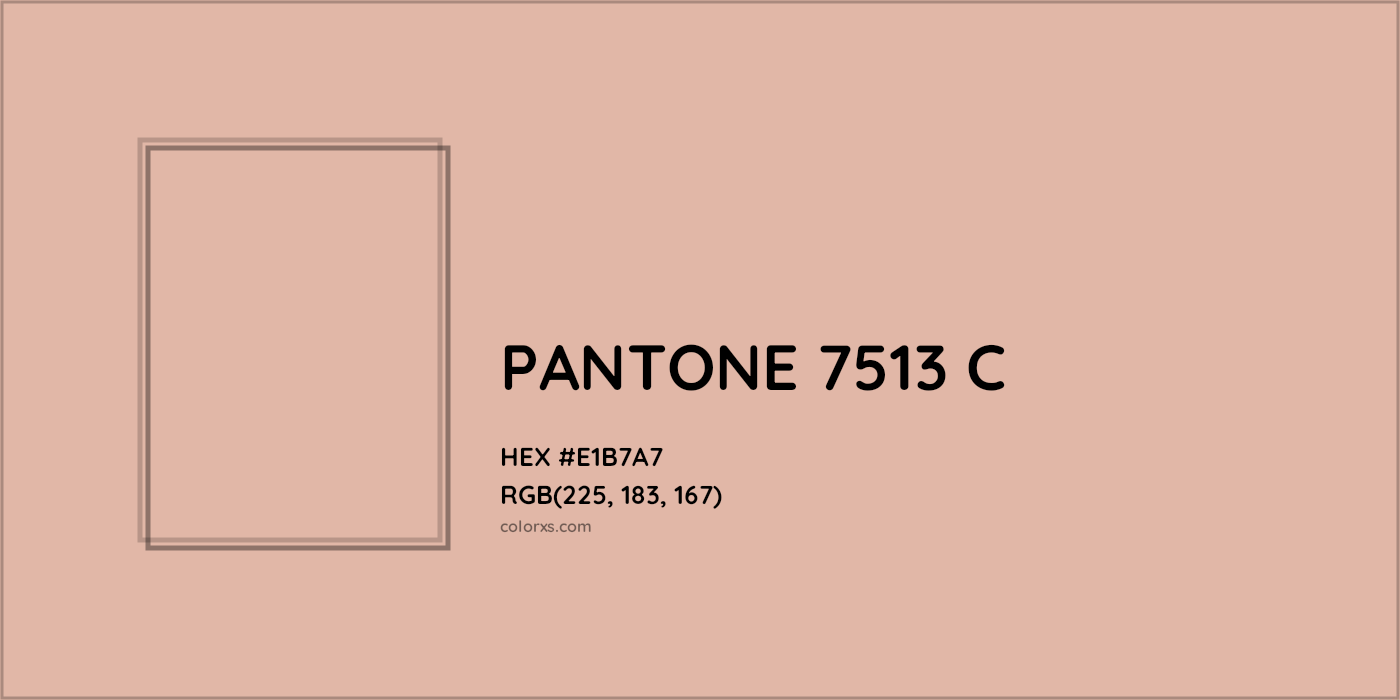 HEX #E1B7A7 PANTONE 7513 C CMS Pantone PMS - Color Code