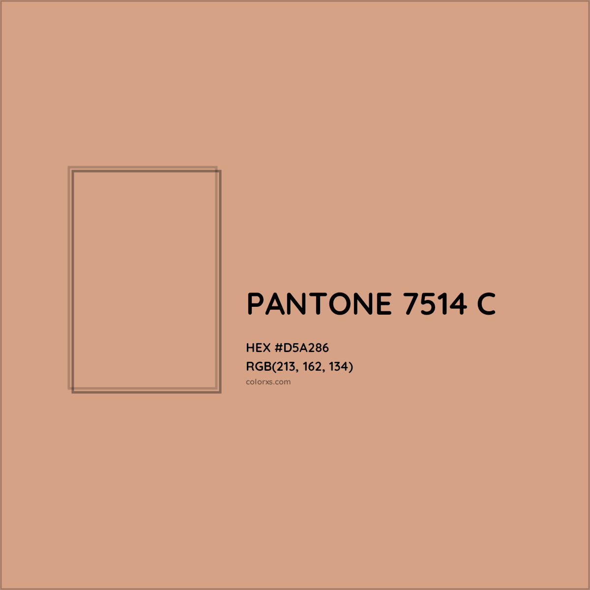 HEX #D5A286 PANTONE 7514 C CMS Pantone PMS - Color Code