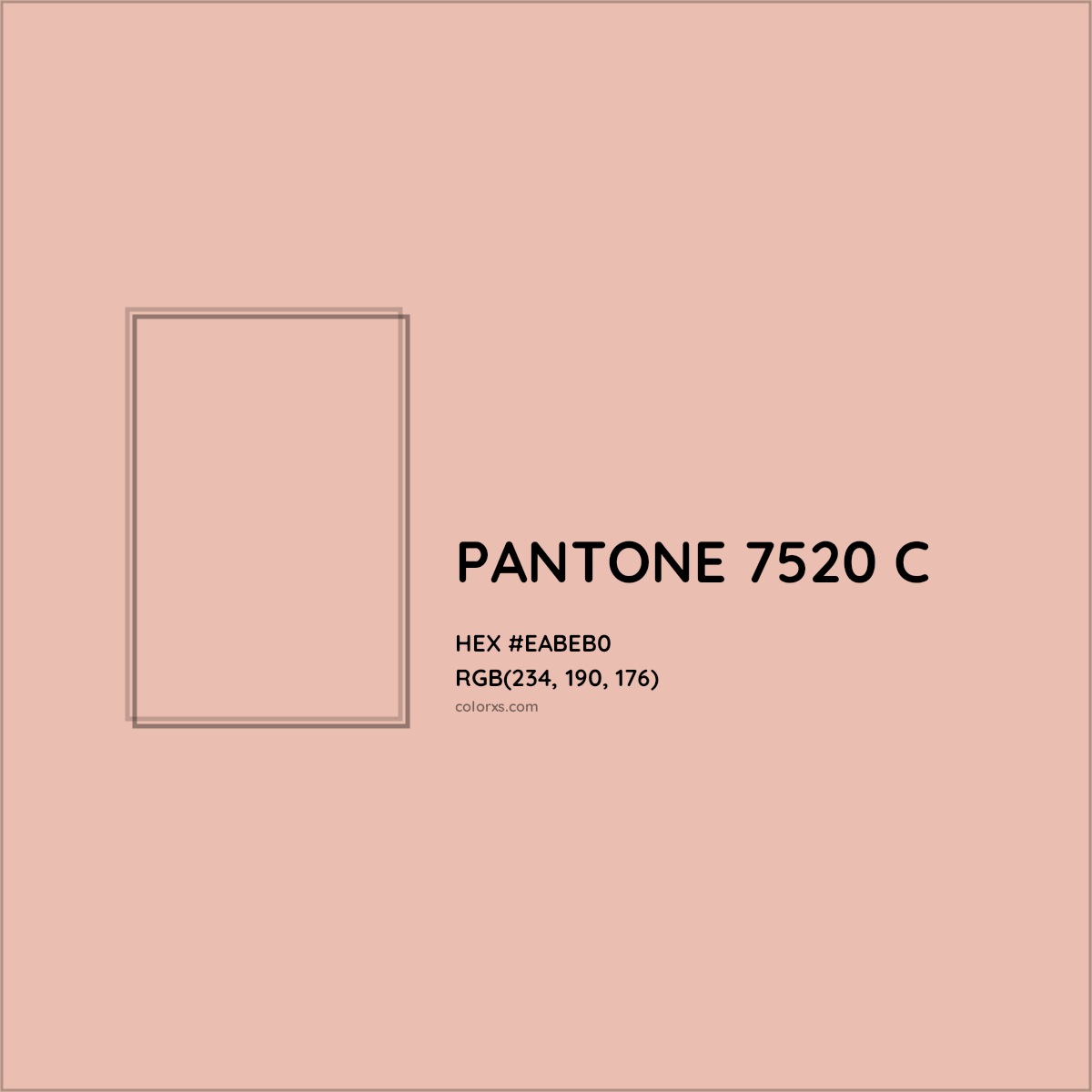 HEX #EABEB0 PANTONE 7520 C CMS Pantone PMS - Color Code