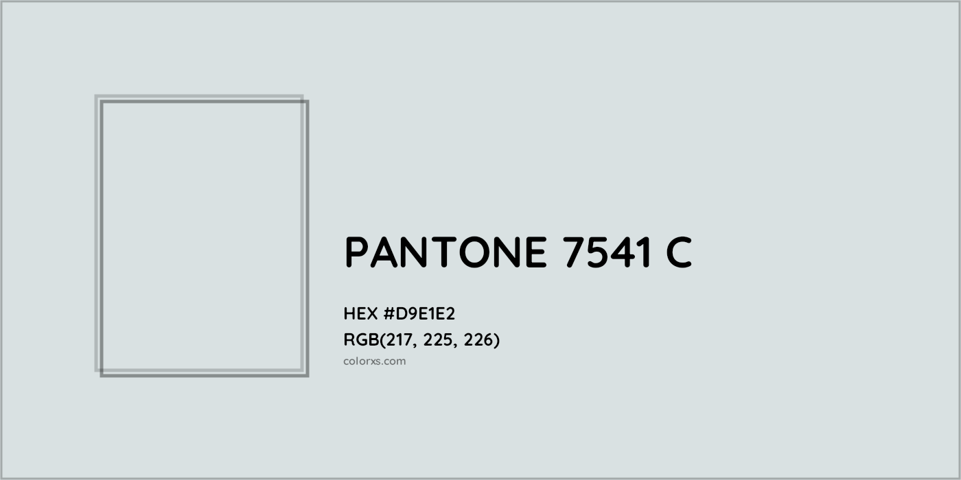 HEX #D9E1E2 PANTONE 7541 C CMS Pantone PMS - Color Code