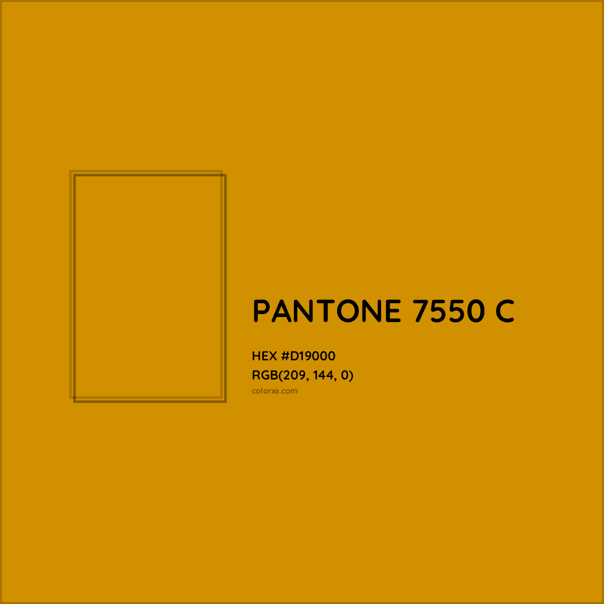 HEX #D19000 PANTONE 7550 C CMS Pantone PMS - Color Code