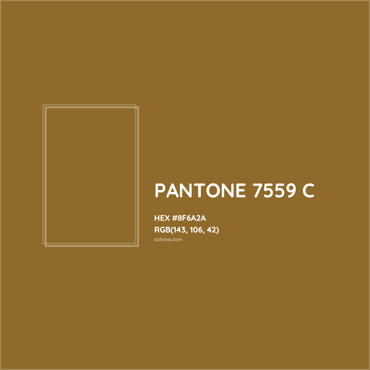HEX #8F6A2A PANTONE 7559 C CMS Pantone PMS - Color Code