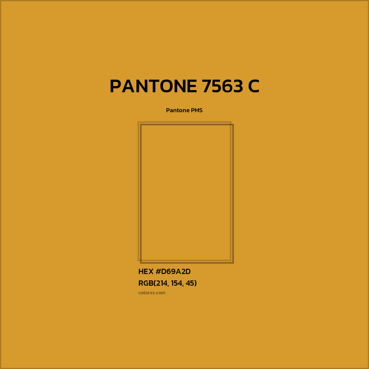 HEX #D69A2D PANTONE 7563 C CMS Pantone PMS - Color Code