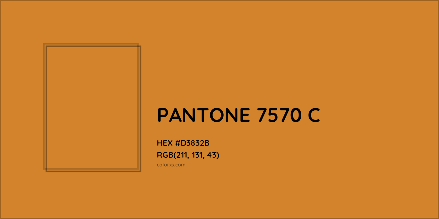 HEX #D3832B PANTONE 7570 C CMS Pantone PMS - Color Code