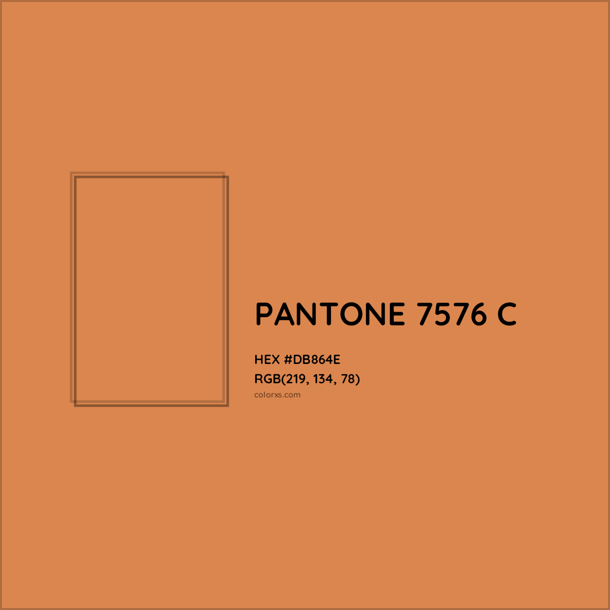 HEX #DB864E PANTONE 7576 C CMS Pantone PMS - Color Code