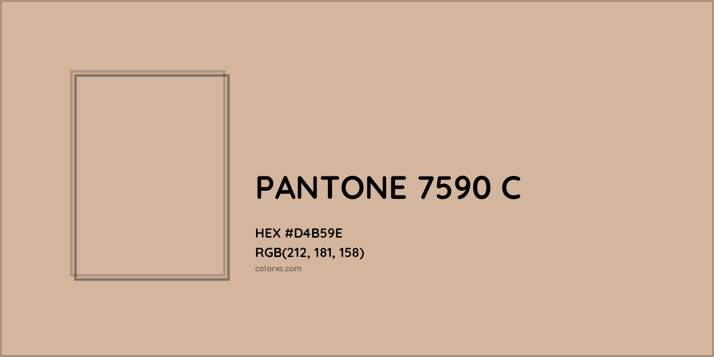 HEX #D4B59E PANTONE 7590 C CMS Pantone PMS - Color Code