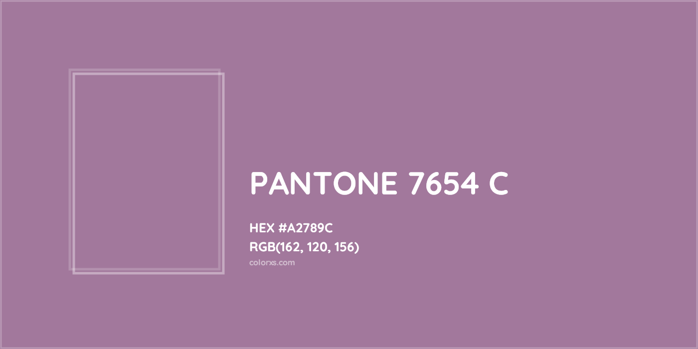 HEX #A2789C PANTONE 7654 C CMS Pantone PMS - Color Code