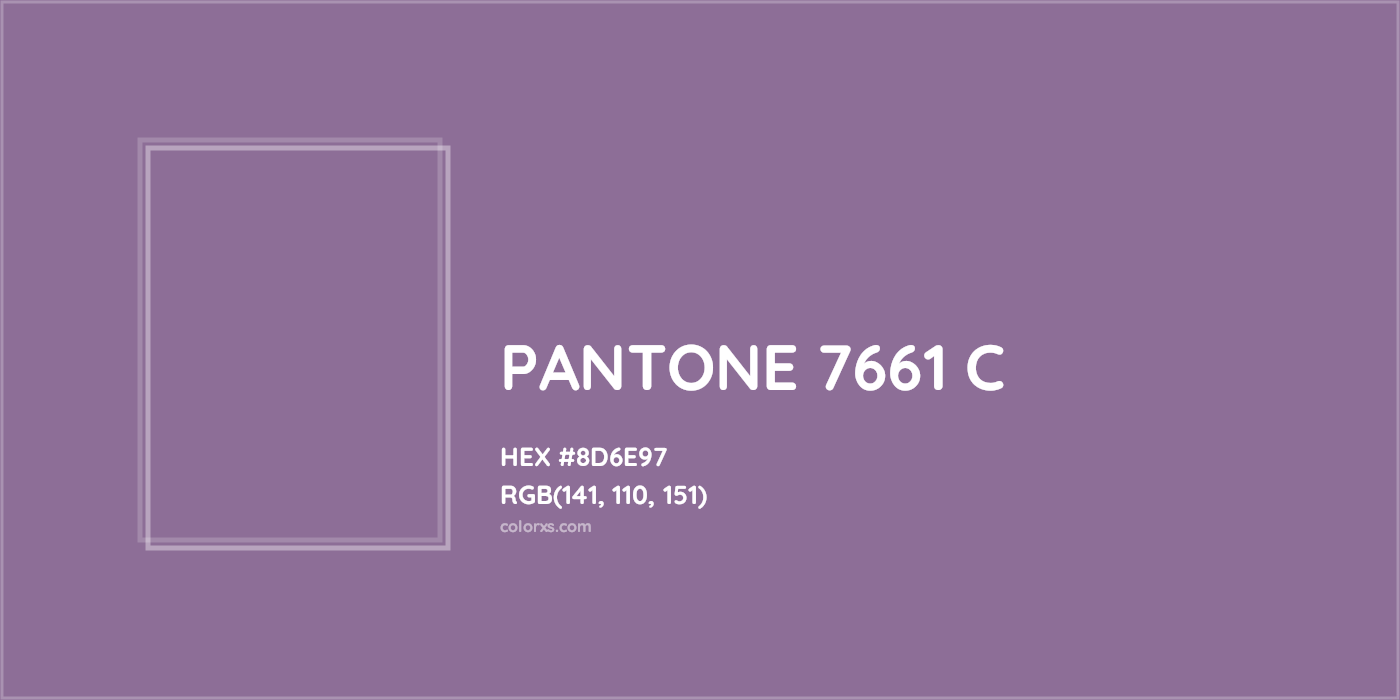 HEX #8D6E97 PANTONE 7661 C CMS Pantone PMS - Color Code