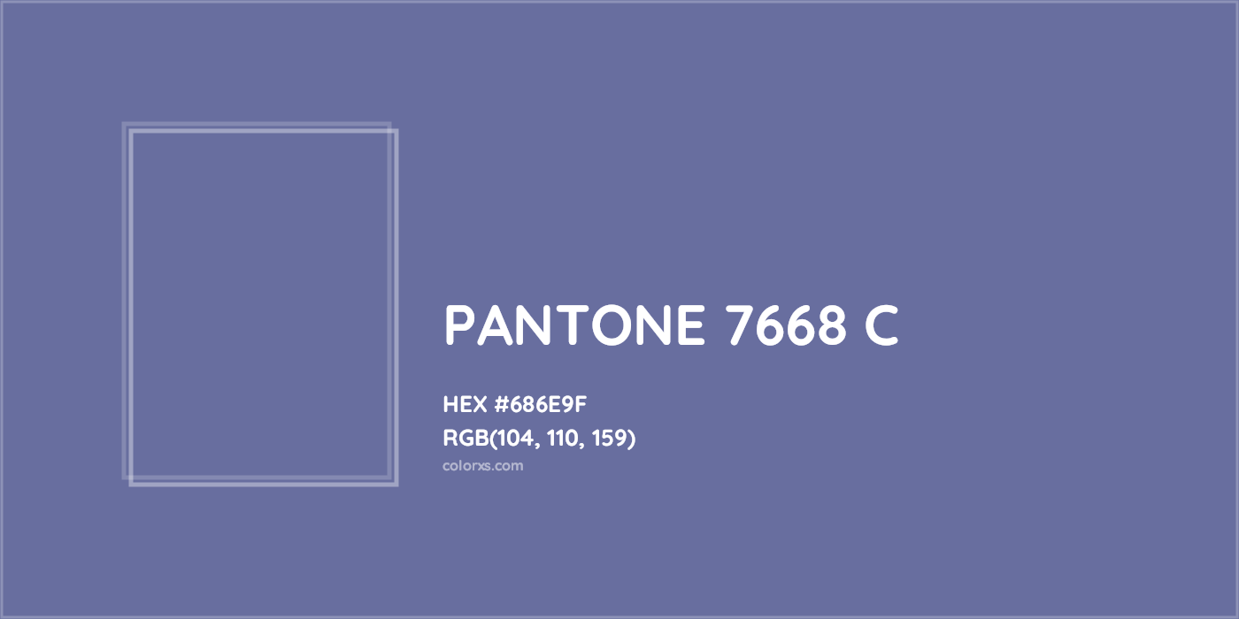 HEX #686E9F PANTONE 7668 C CMS Pantone PMS - Color Code