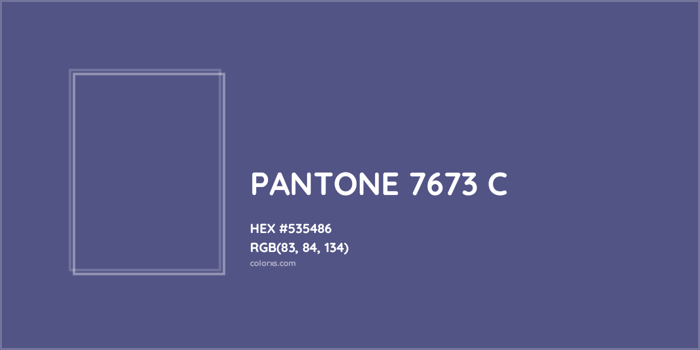 HEX #535486 PANTONE 7673 C CMS Pantone PMS - Color Code