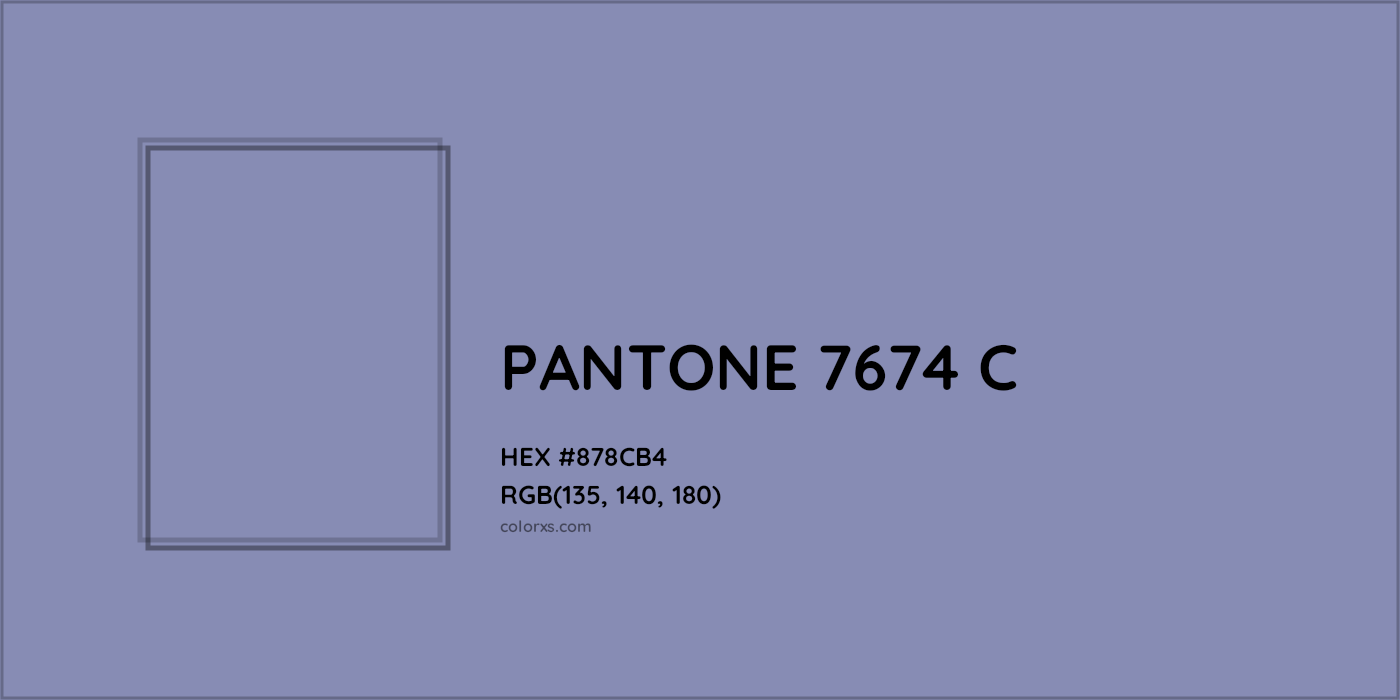 HEX #878CB4 PANTONE 7674 C CMS Pantone PMS - Color Code