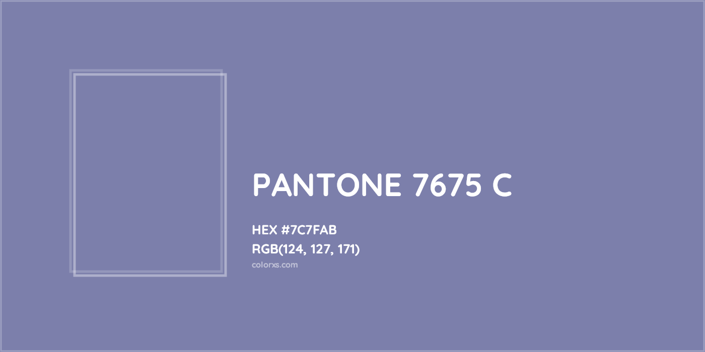 HEX #7C7FAB PANTONE 7675 C CMS Pantone PMS - Color Code