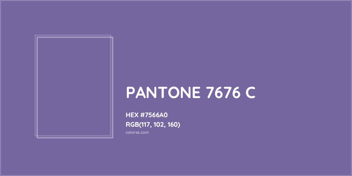 HEX #7566A0 PANTONE 7676 C CMS Pantone PMS - Color Code