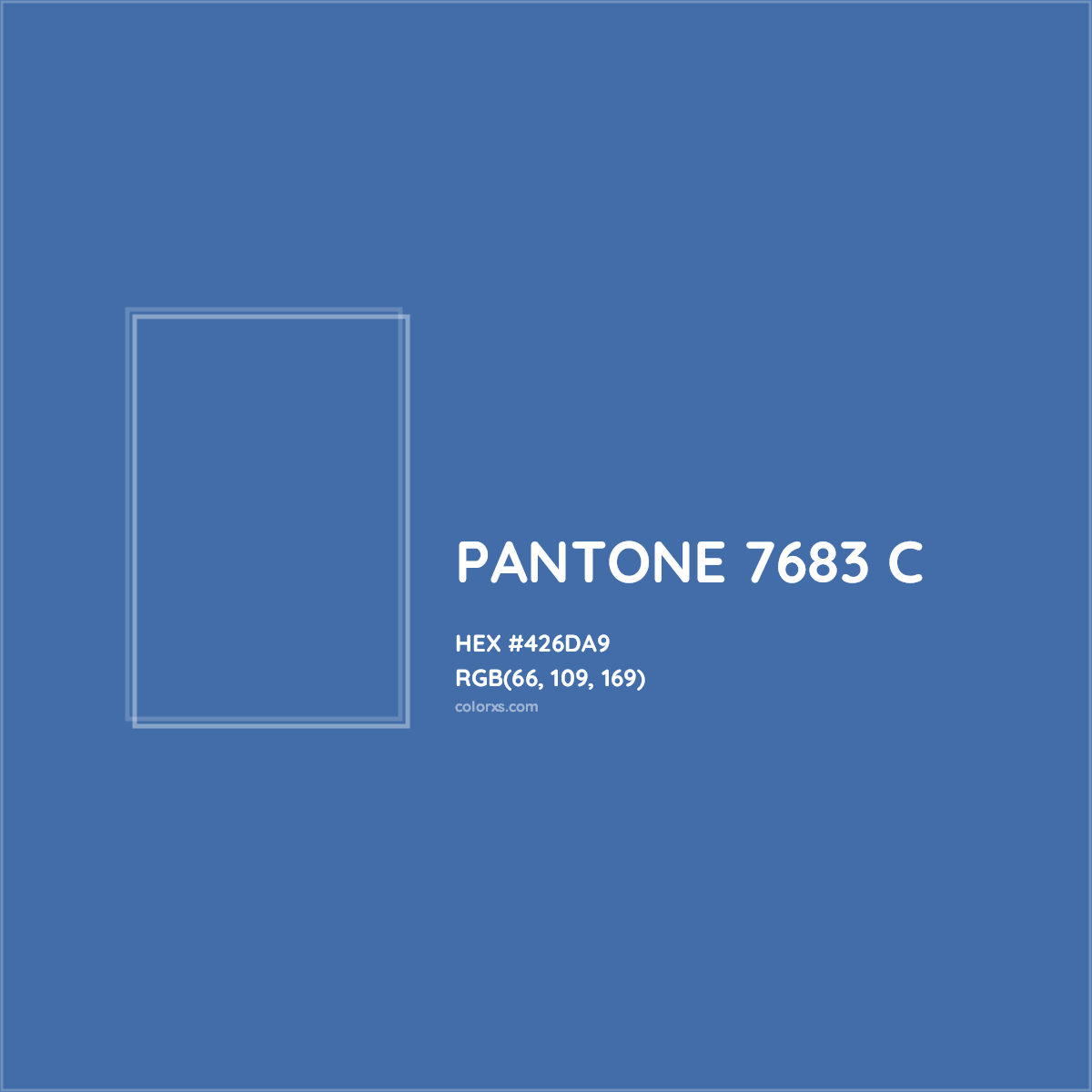 HEX #426DA9 PANTONE 7683 C CMS Pantone PMS - Color Code