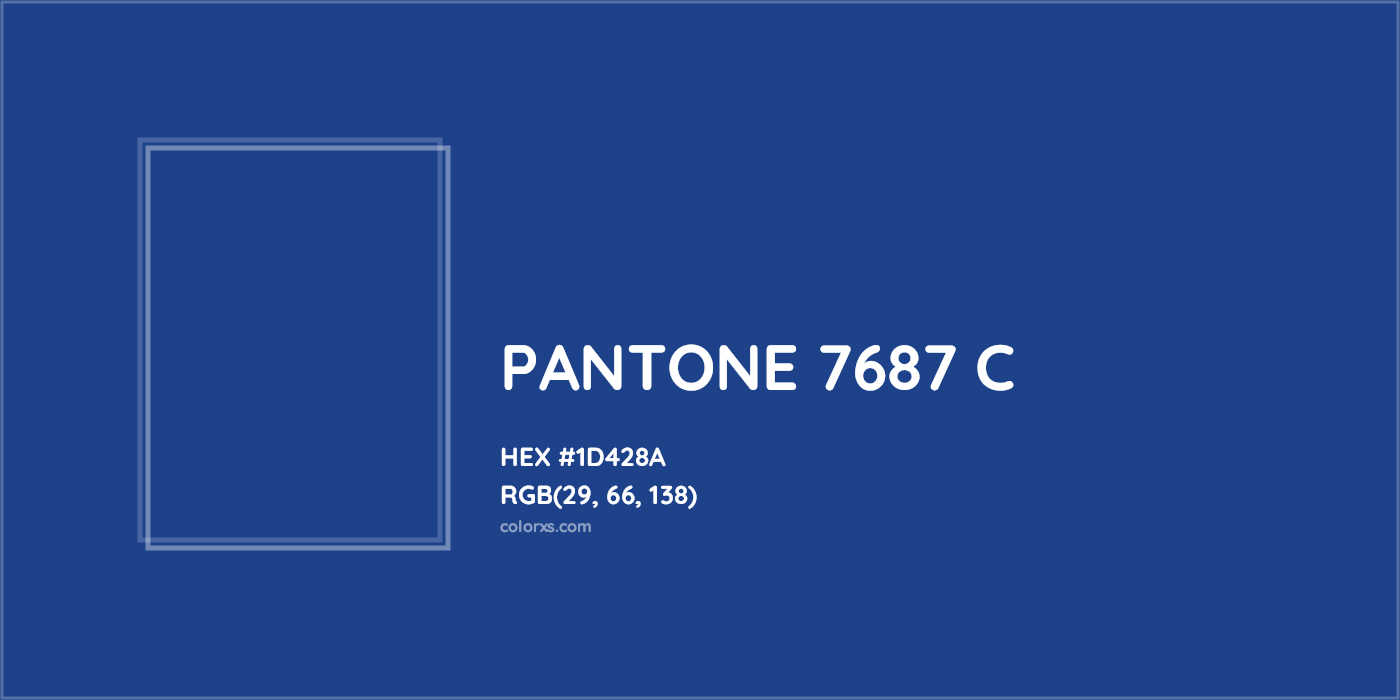 HEX #1D428A PANTONE 7687 C CMS Pantone PMS - Color Code