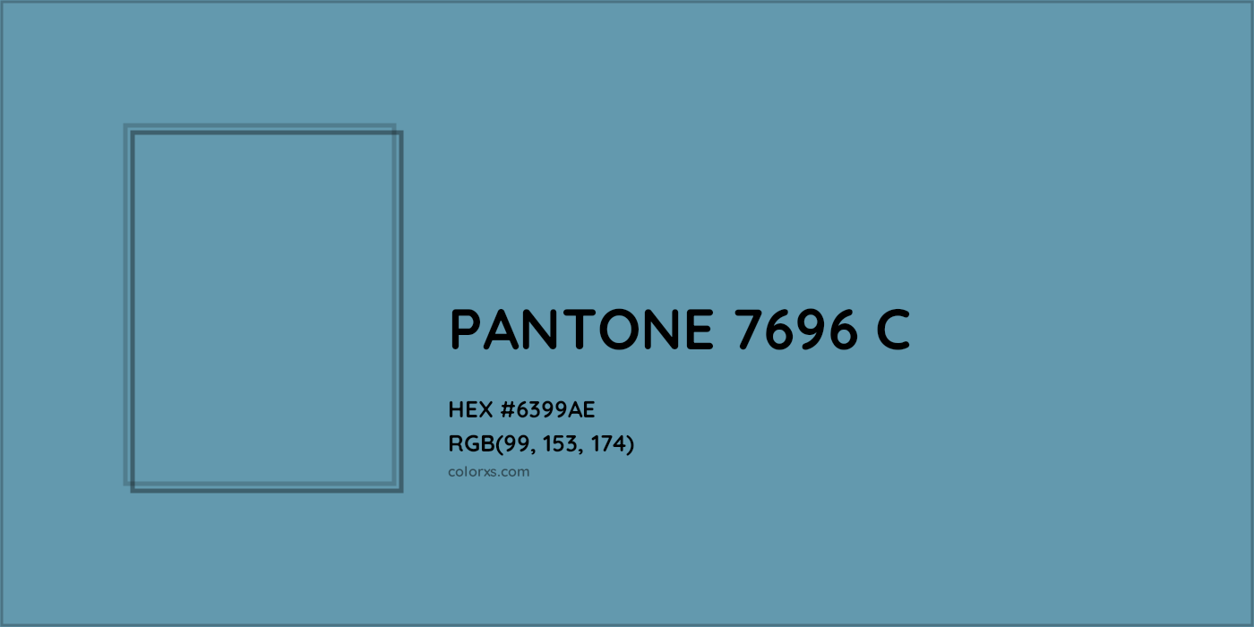 HEX #6399AE PANTONE 7696 C CMS Pantone PMS - Color Code