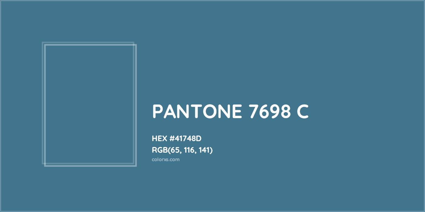 HEX #41748D PANTONE 7698 C CMS Pantone PMS - Color Code