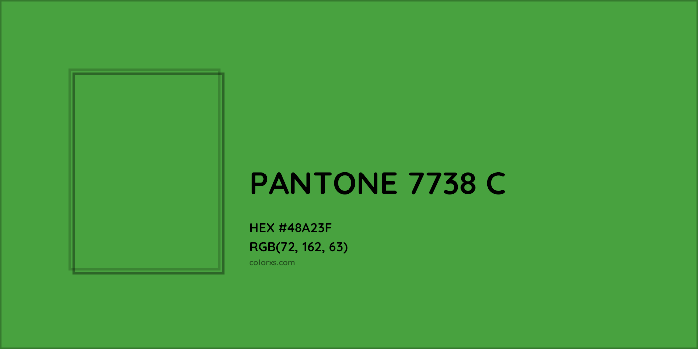 HEX #48A23F PANTONE 7738 C CMS Pantone PMS - Color Code