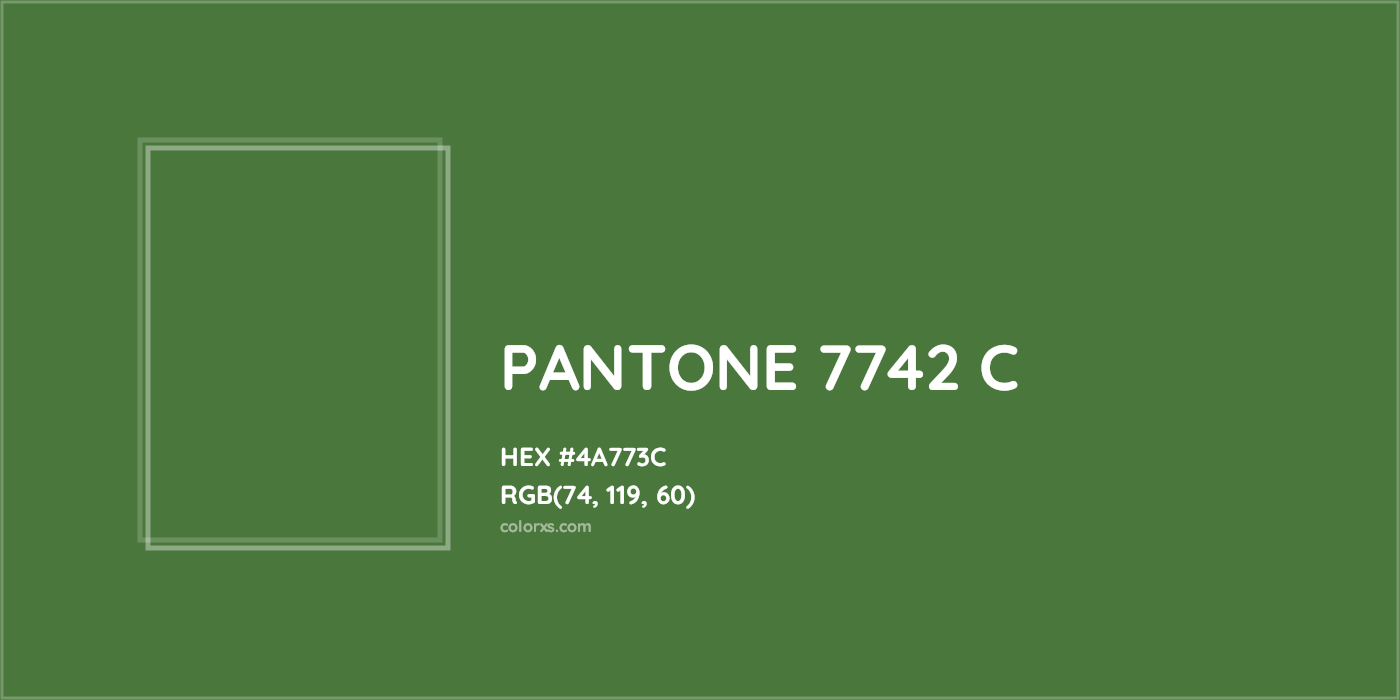HEX #4A773C PANTONE 7742 C CMS Pantone PMS - Color Code