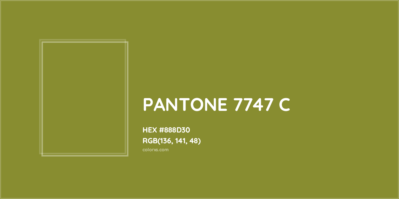 HEX #888D30 PANTONE 7747 C CMS Pantone PMS - Color Code