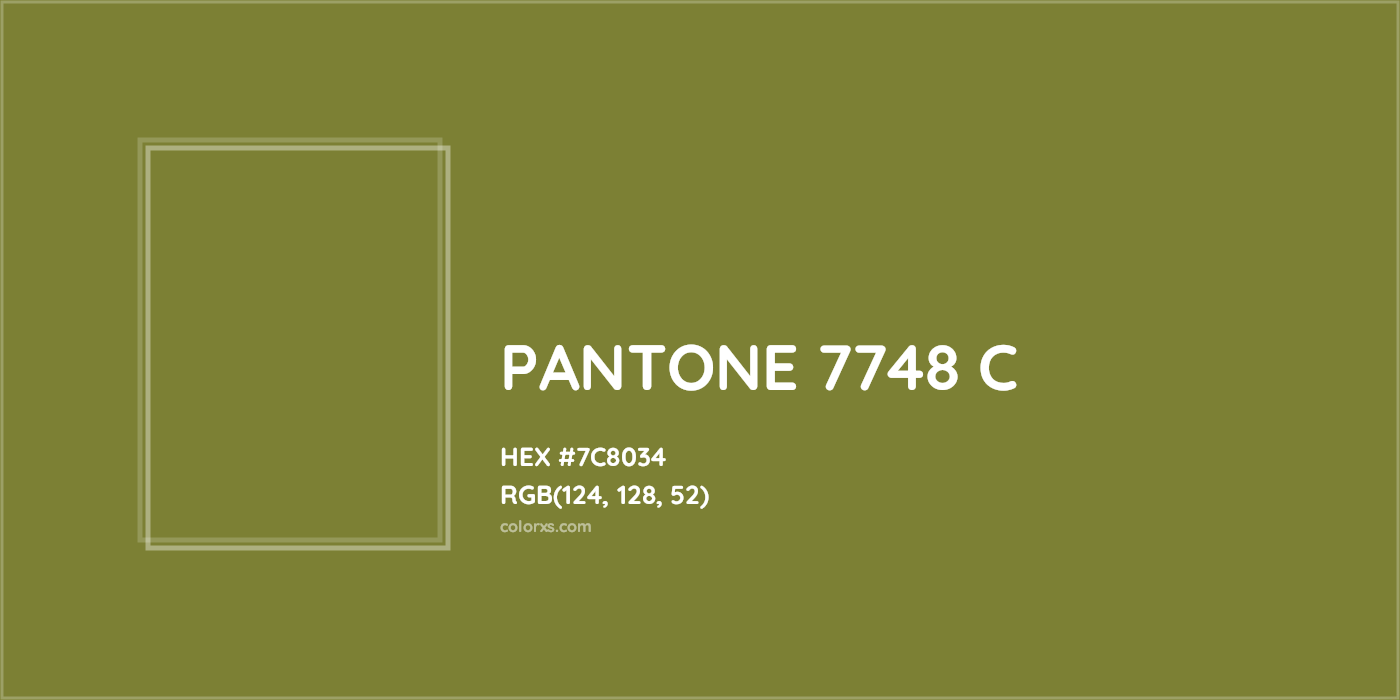 HEX #7C8034 PANTONE 7748 C CMS Pantone PMS - Color Code