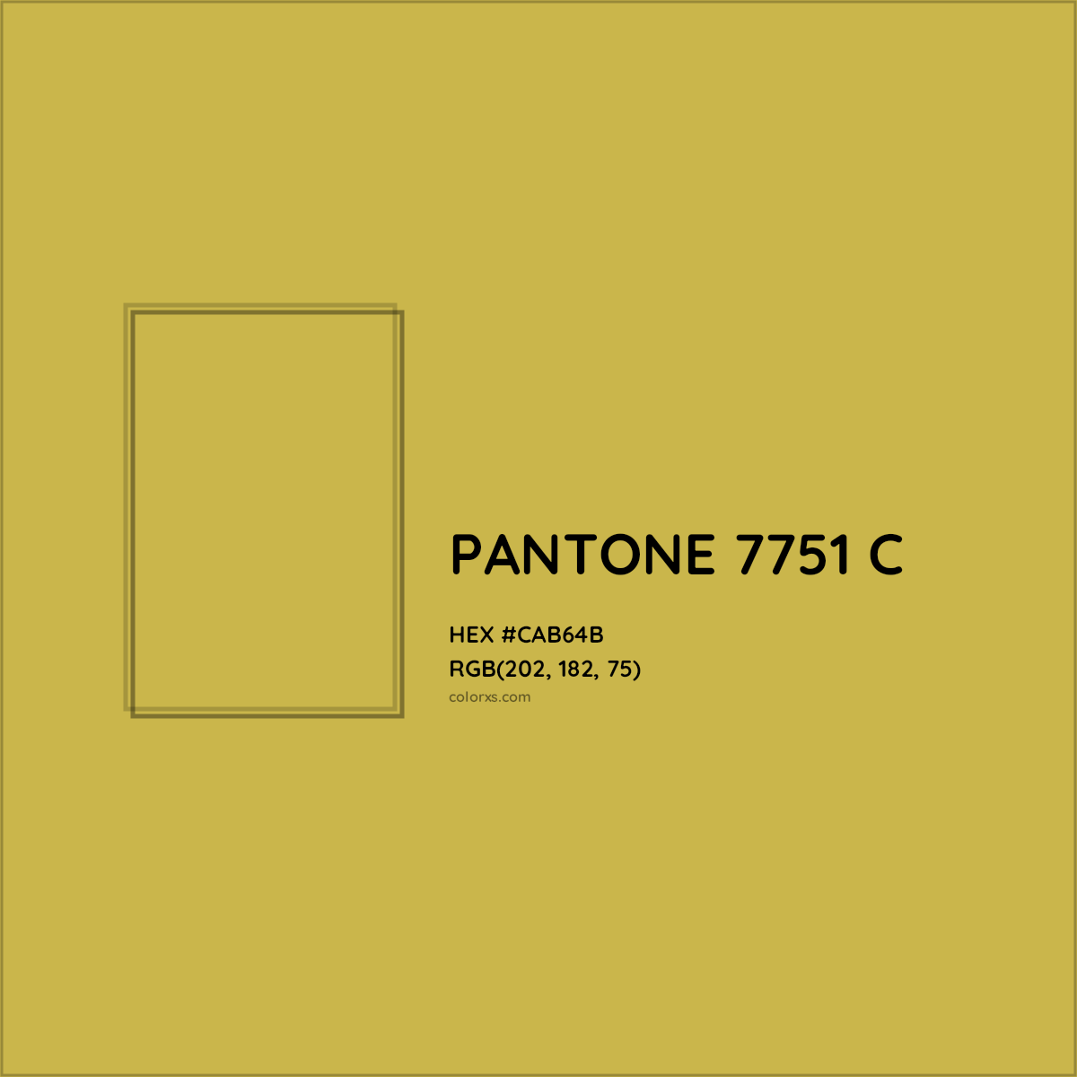 HEX #CAB64B PANTONE 7751 C CMS Pantone PMS - Color Code