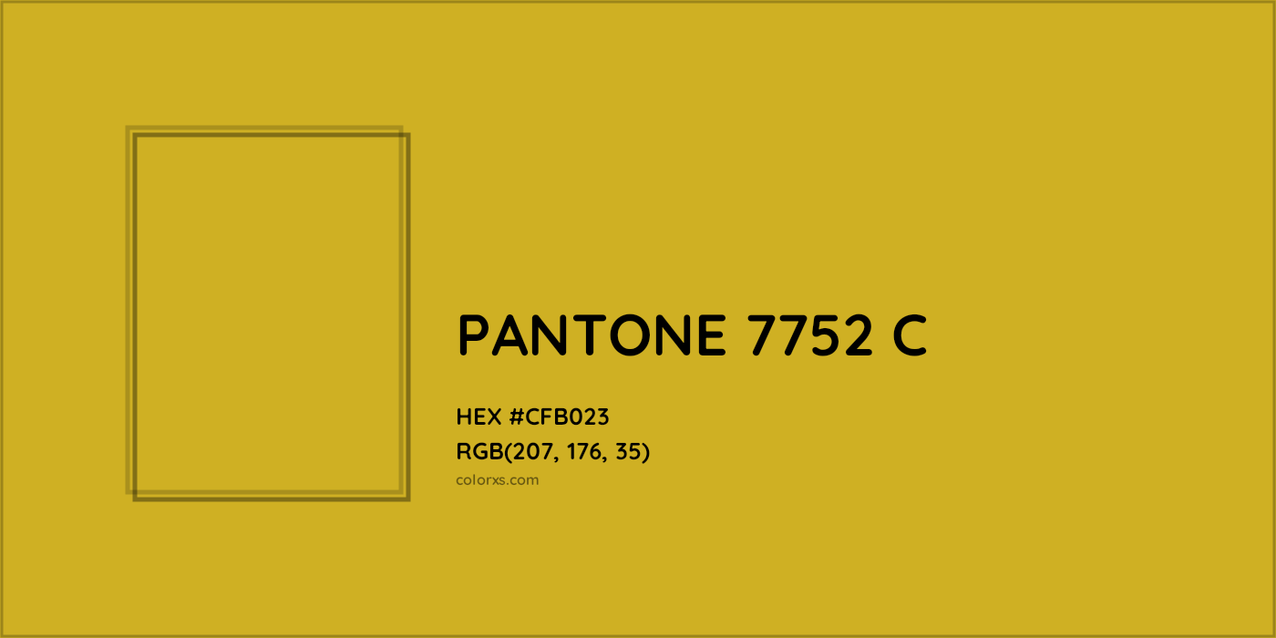 HEX #CFB023 PANTONE 7752 C CMS Pantone PMS - Color Code