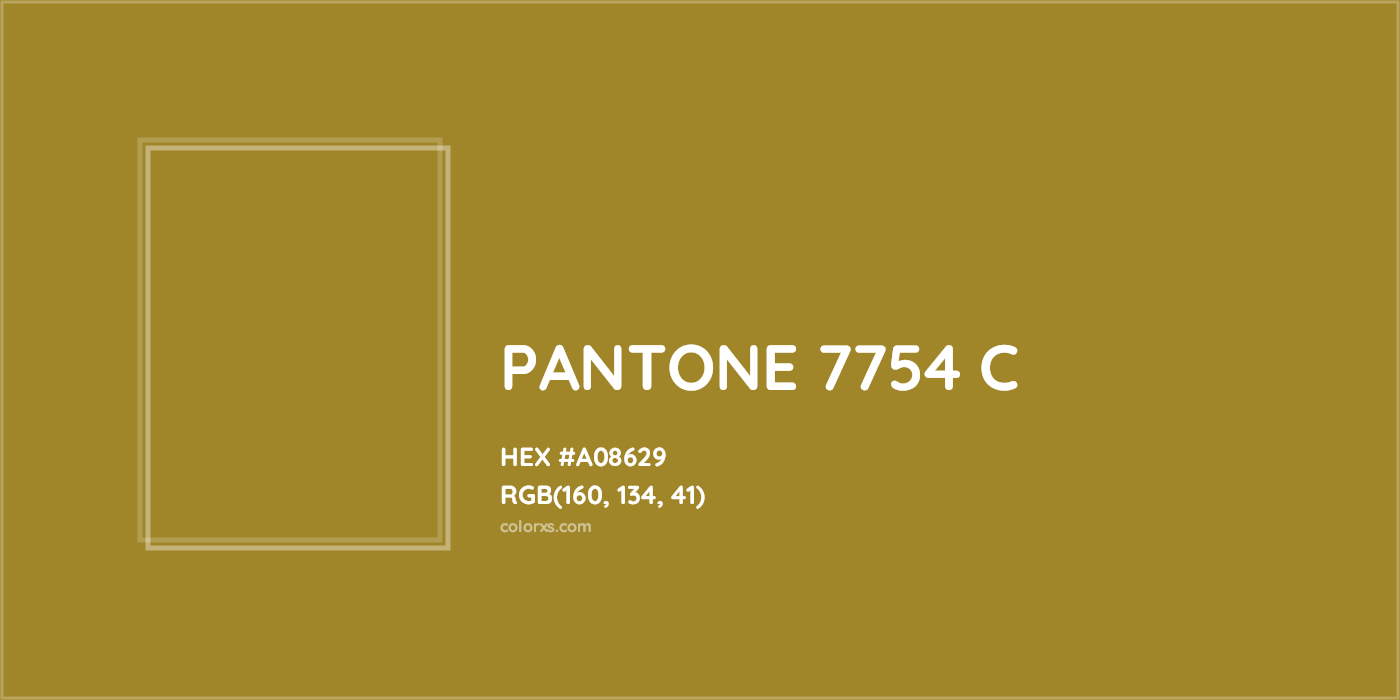 HEX #A08629 PANTONE 7754 C CMS Pantone PMS - Color Code