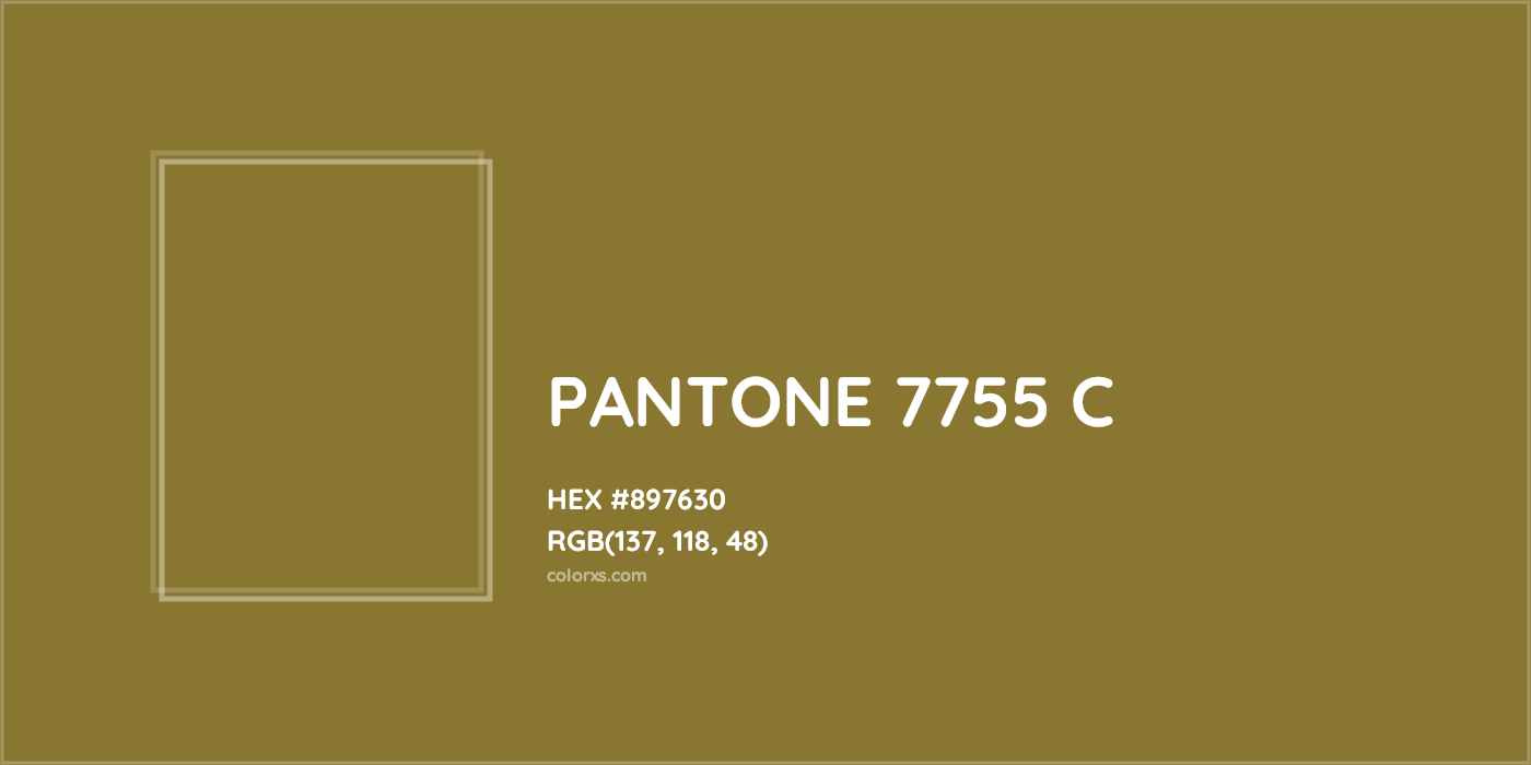 HEX #897630 PANTONE 7755 C CMS Pantone PMS - Color Code