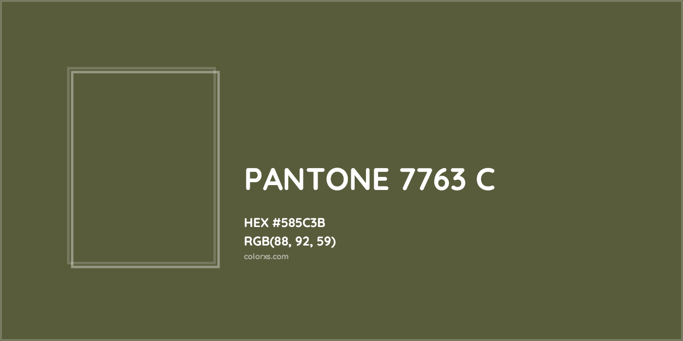 HEX #585C3B PANTONE 7763 C CMS Pantone PMS - Color Code
