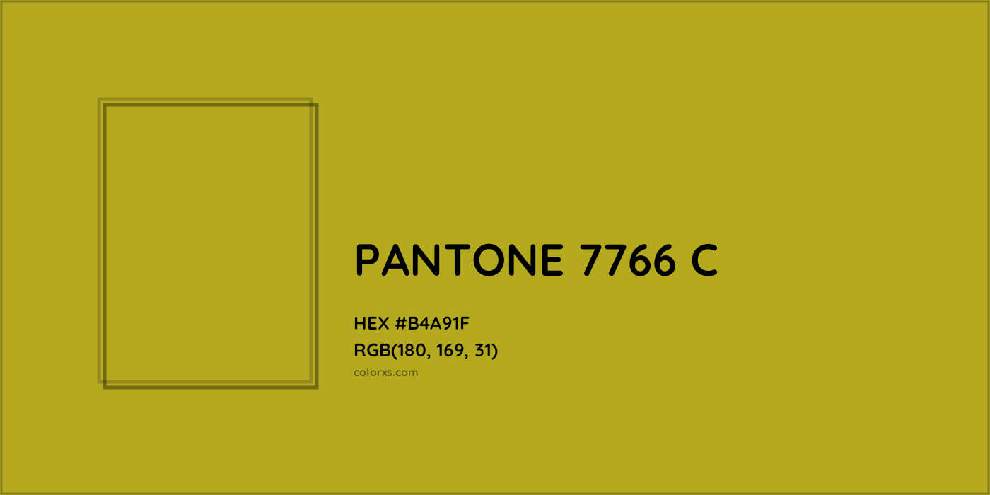 HEX #B4A91F PANTONE 7766 C CMS Pantone PMS - Color Code