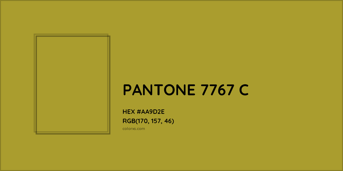 HEX #AA9D2E PANTONE 7767 C CMS Pantone PMS - Color Code