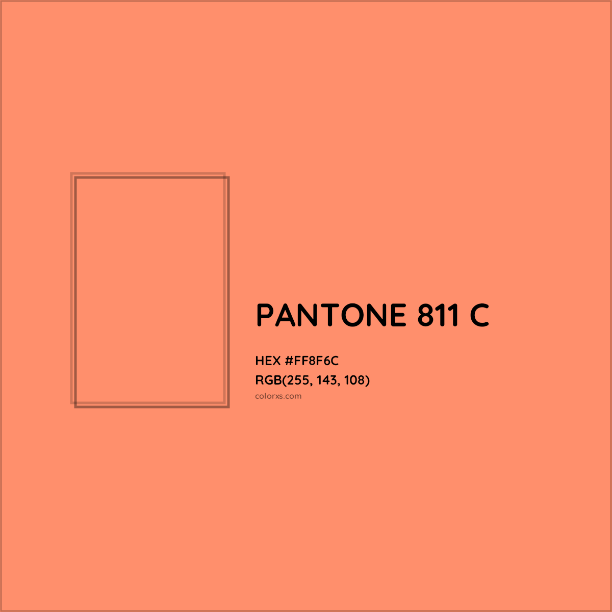 HEX #FF8F6C PANTONE 811 C CMS Pantone PMS - Color Code