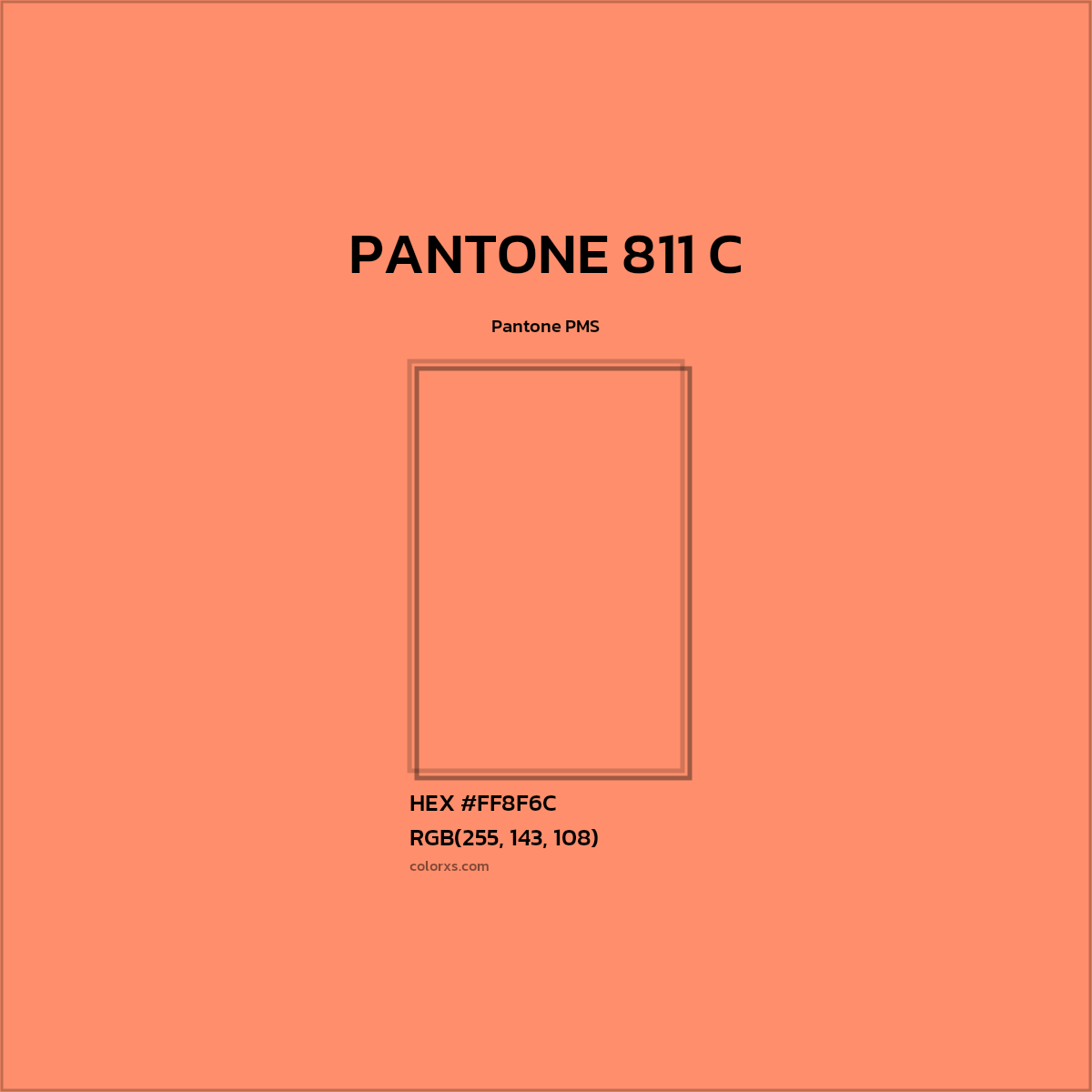 HEX #FF8F6C PANTONE 811 C CMS Pantone PMS - Color Code