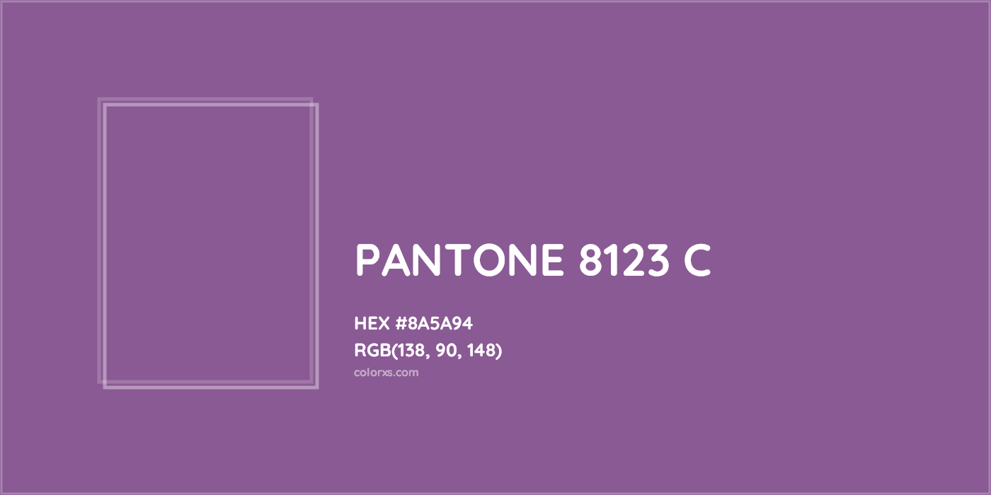 HEX #8A5A94 PANTONE 8123 C CMS Pantone PMS - Color Code