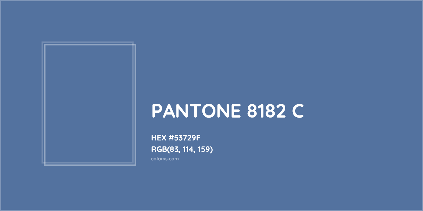 HEX #53729F PANTONE 8182 C CMS Pantone PMS - Color Code