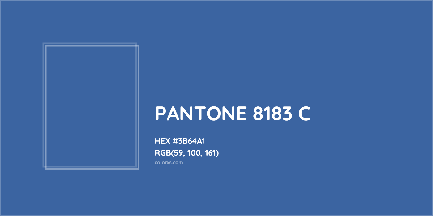 HEX #3B64A1 PANTONE 8183 C CMS Pantone PMS - Color Code