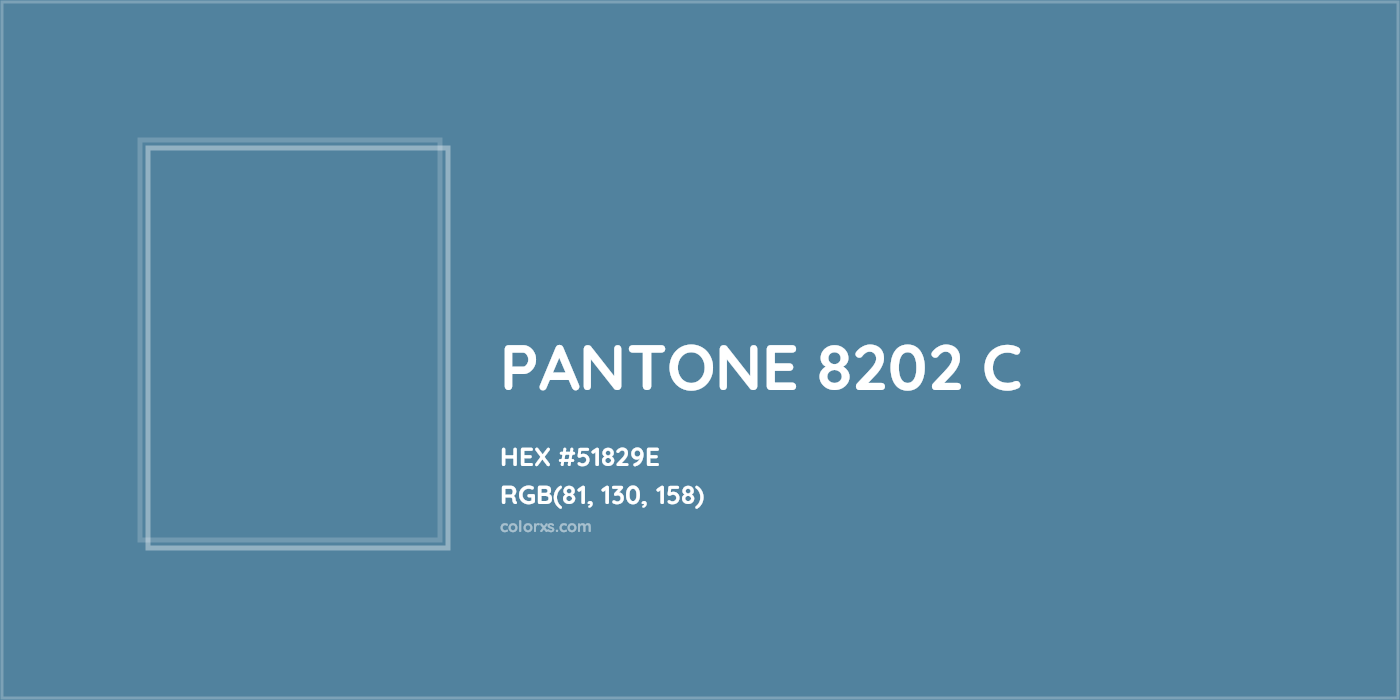 HEX #51829E PANTONE 8202 C CMS Pantone PMS - Color Code