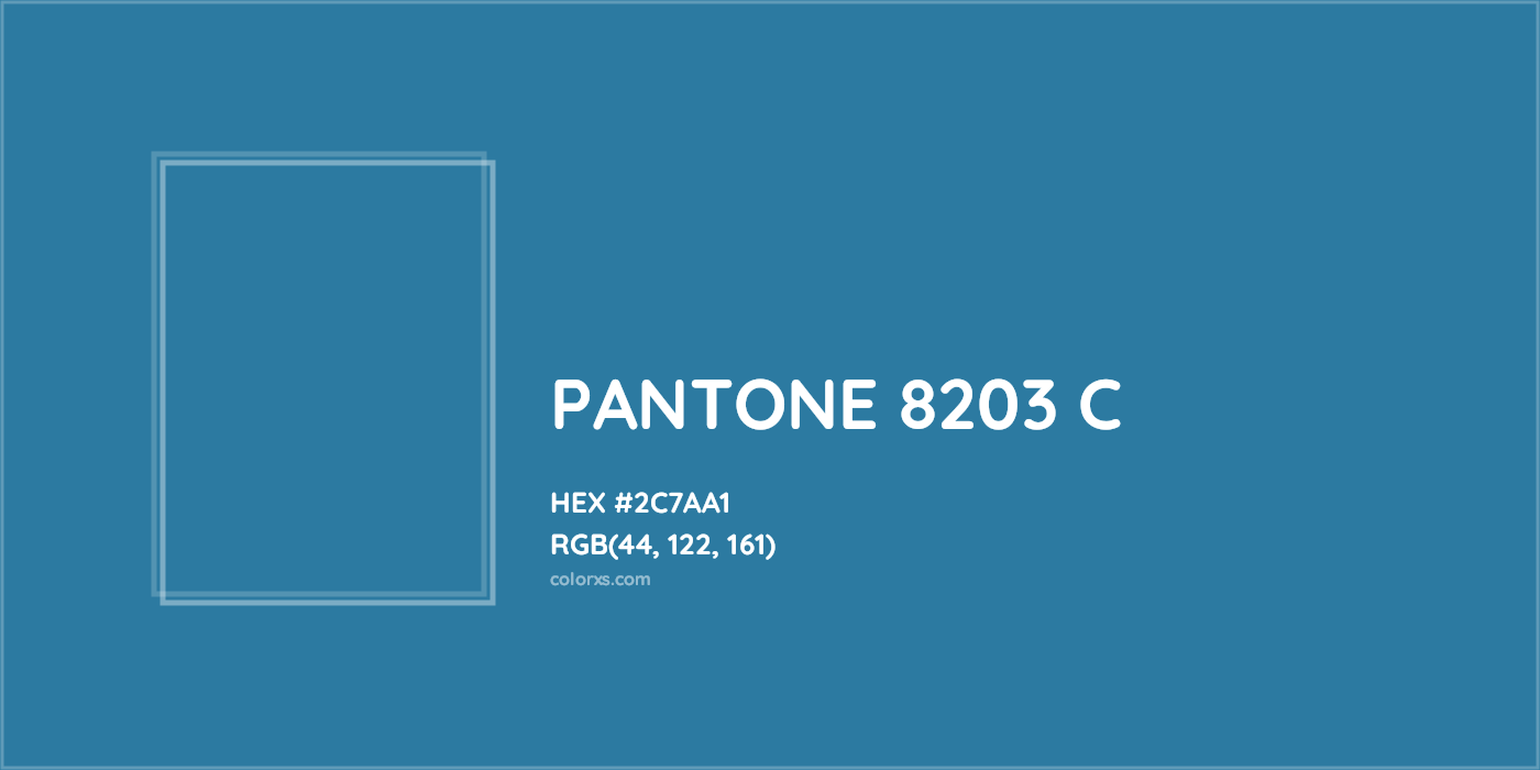 HEX #2C7AA1 PANTONE 8203 C CMS Pantone PMS - Color Code
